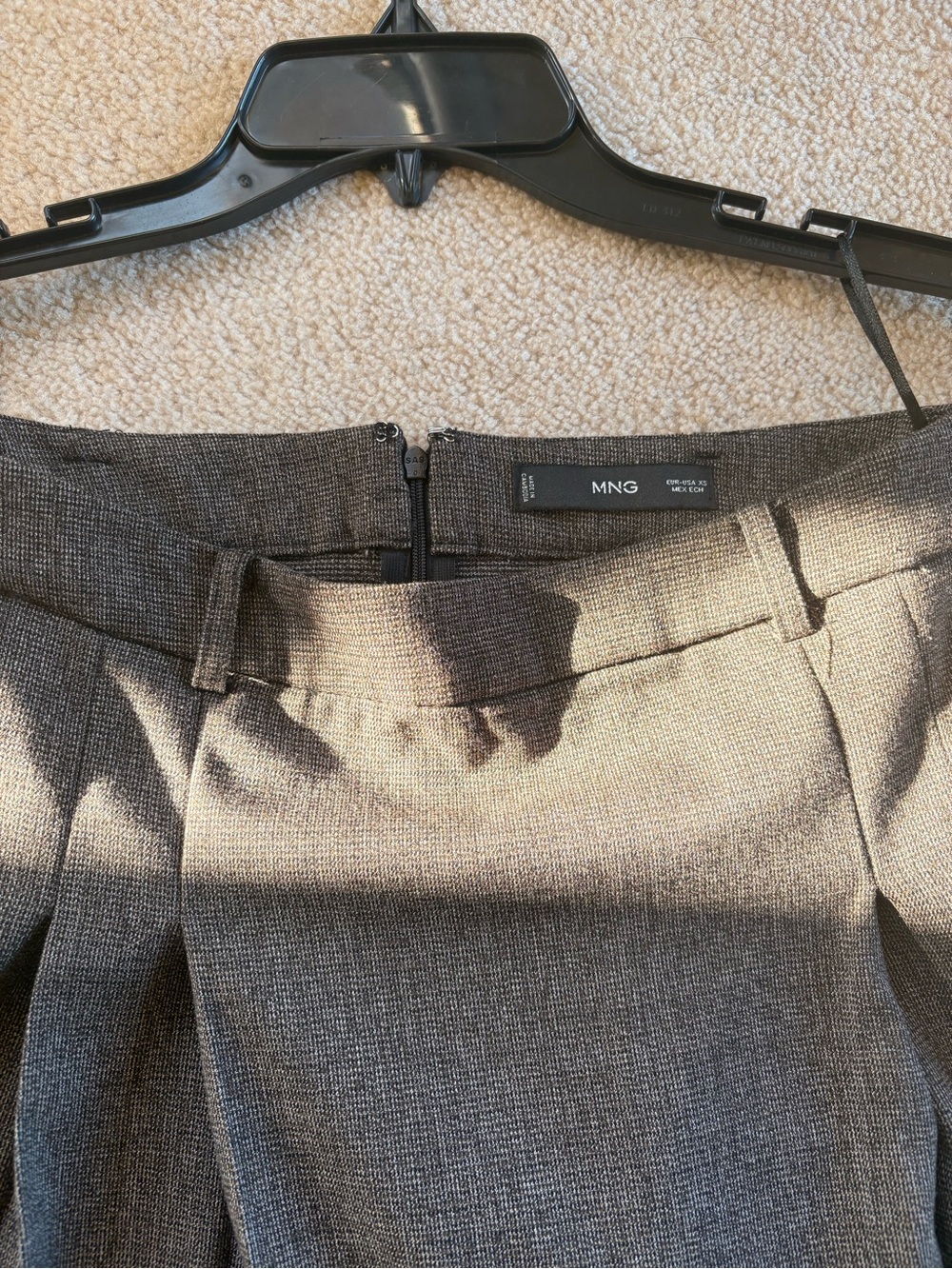 Mango Gray Pleated Skater Mini Skirt - Picture 2 of 3